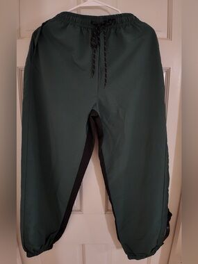 NFINITY Teal Green Athletic Track Pants with Black Accents